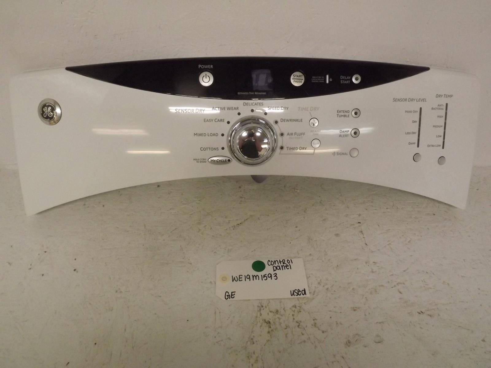 GE Dryer WE19M1593 Control Panel Used GE Dryer WE19M1593 Control Panel Used